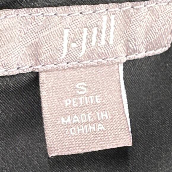 J Jill Dress S P Black Velvet Burnout Party Holiday NYE Mod Whimsigoth Cocktail - Picture 10 of 16